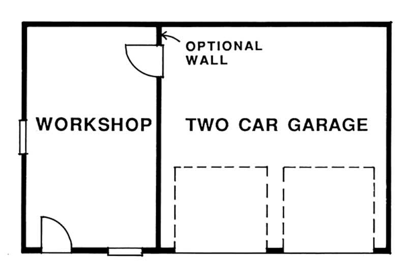 Floor Plan First Story of Garage Plan #167-1518