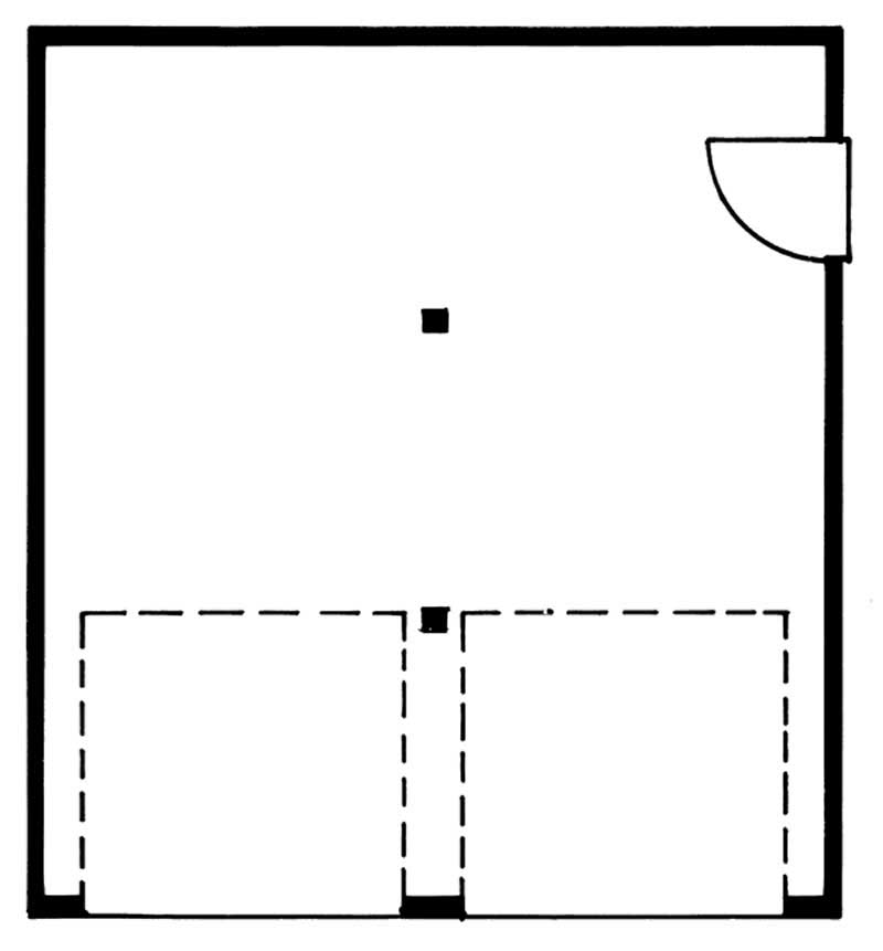 Floor Plan First Story of Garage Plan #167-1521