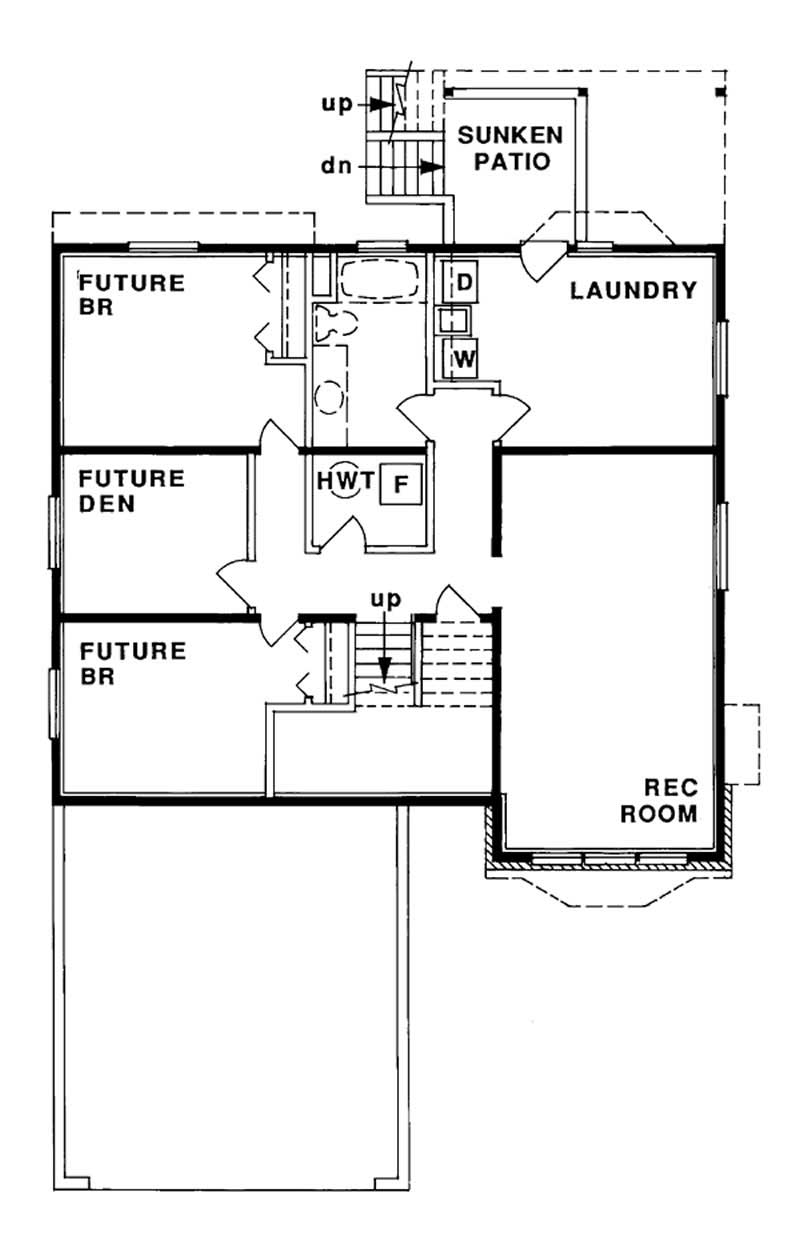 Floor Plan First Story of Small House Plans #167-1522
