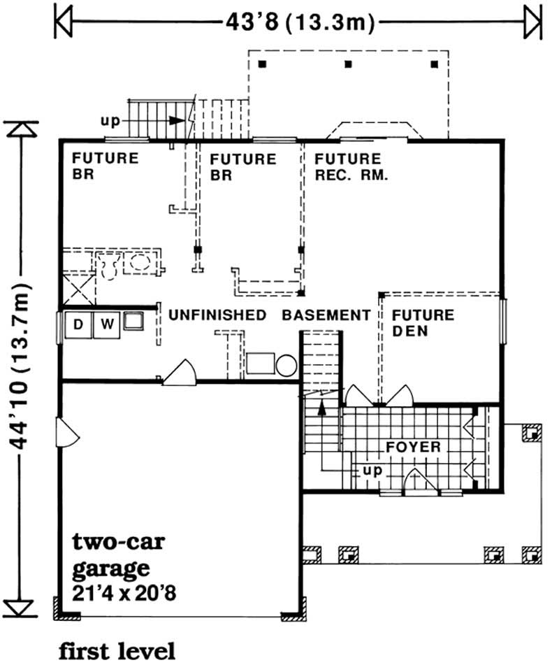 Floor Plan First Story of Country Plan #167-1536
