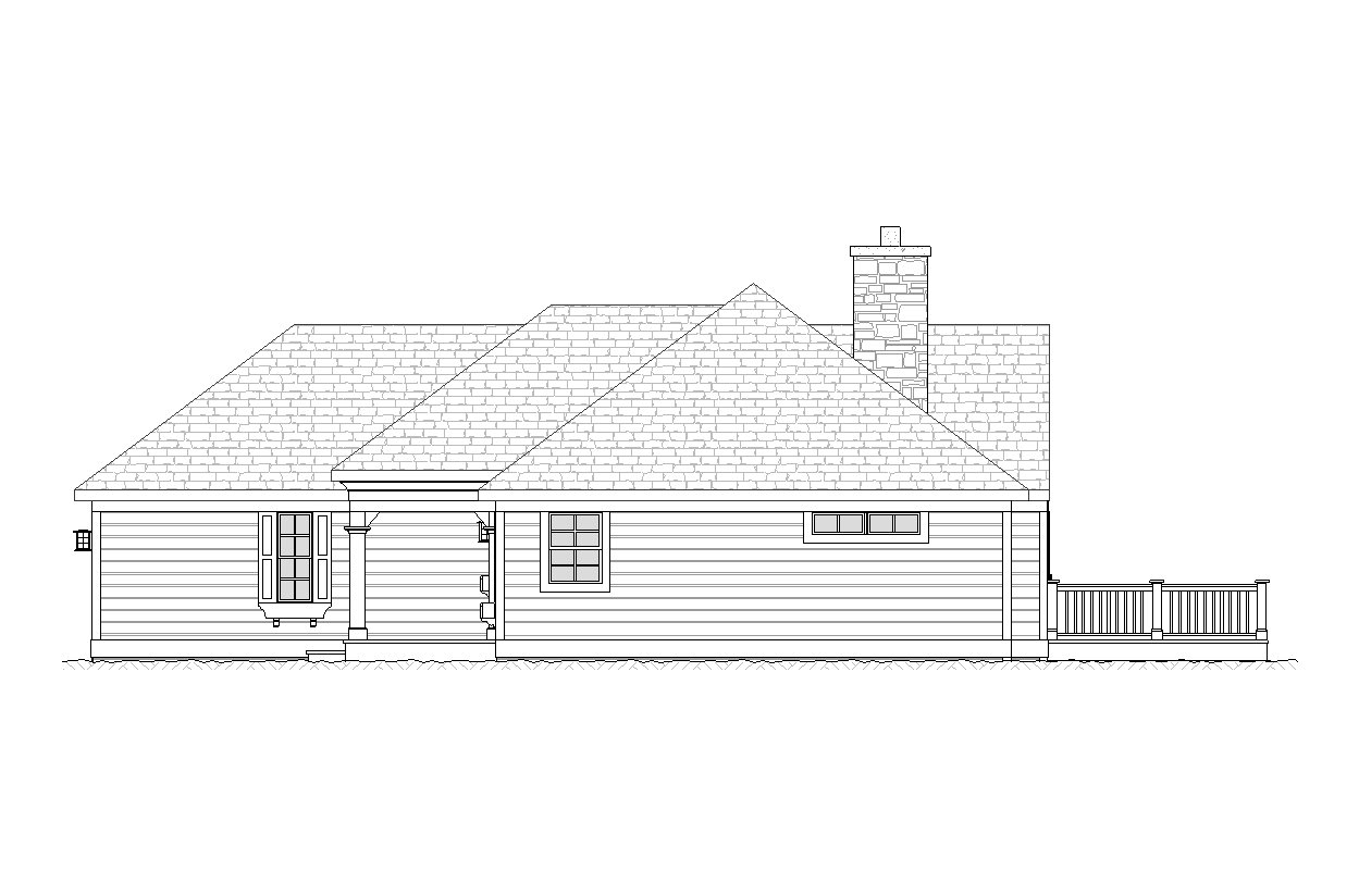 Home Plan Right Elevation of this 5-Bedroom,2713 Sq Ft Plan -168-1000