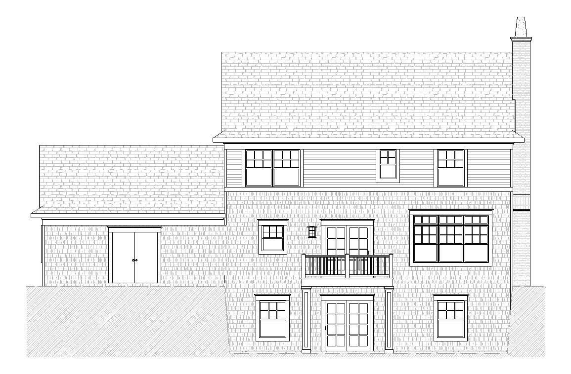 Home Plan Rear Elevation of this 3-Bedroom,2294 Sq Ft Plan -168-1002