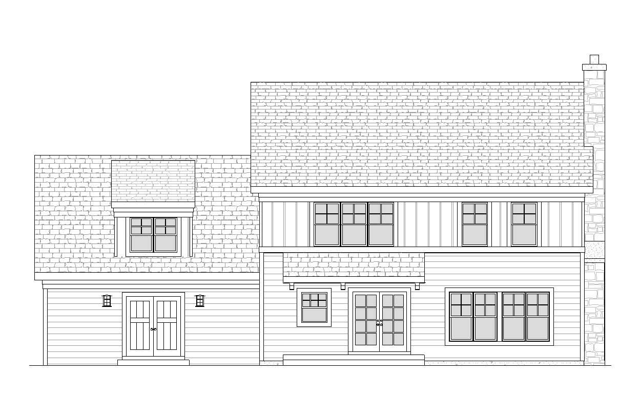 Home Plan Rear Elevation of this 3-Bedroom,2758 Sq Ft Plan -168-1006