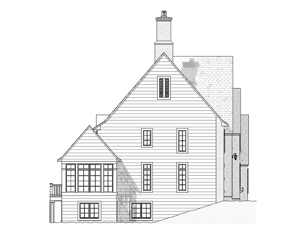 Home Plan Left Elevation of this 4-Bedroom,3010 Sq Ft Plan -168-1008