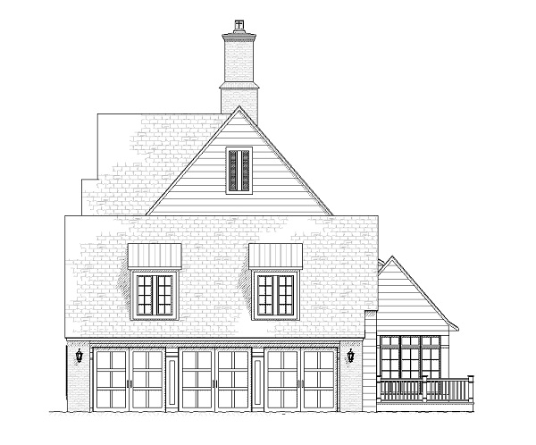 Home Plan Right Elevation of this 4-Bedroom,3010 Sq Ft Plan -168-1008