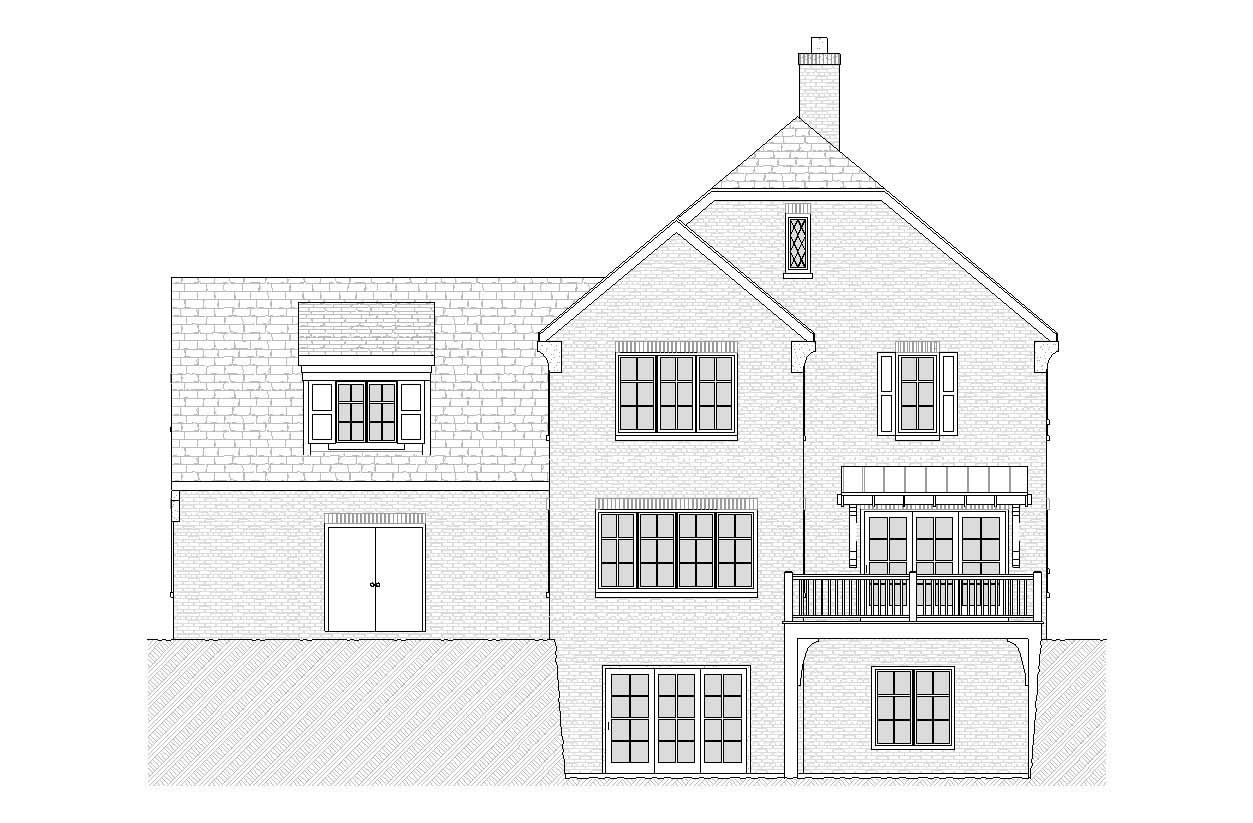 Home Plan Rear Elevation of this 3-Bedroom,2728 Sq Ft Plan -168-1010