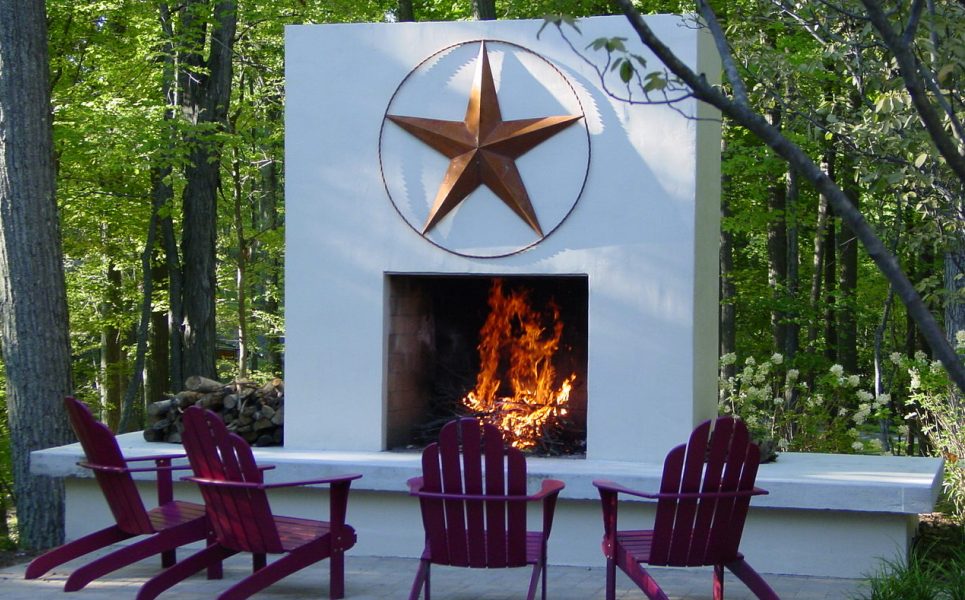 Patio fireplace of this 3-Bedroom,2299 Sq Ft Plan -2299