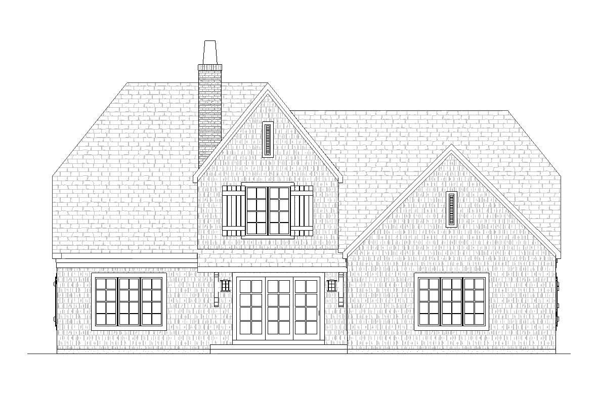 Home Plan Rear Elevation of this 4-Bedroom,3164 Sq Ft Plan -168-1013