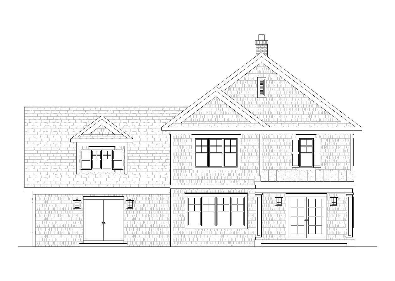 Home Plan Rear Elevation of this 3-Bedroom,2728 Sq Ft Plan -168-1014