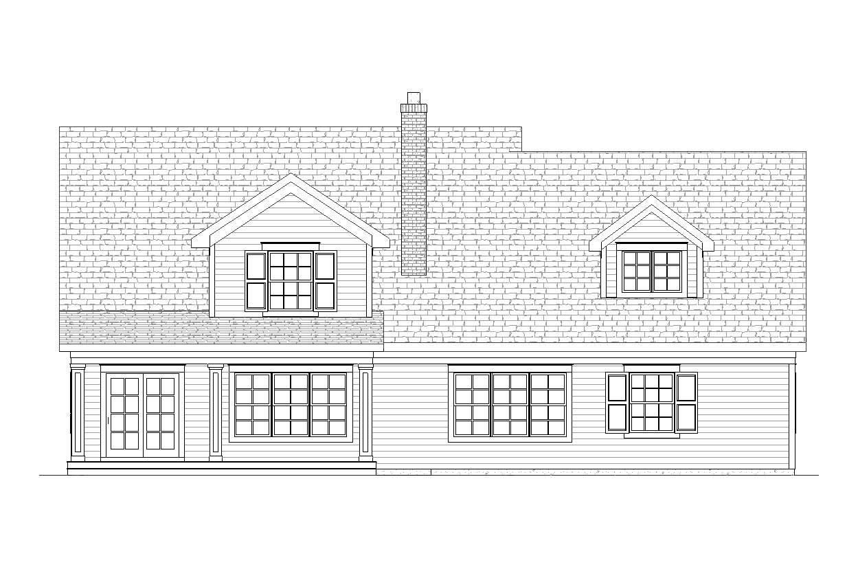 Home Plan Rear Elevation of this 4-Bedroom,2739 Sq Ft Plan -168-1018