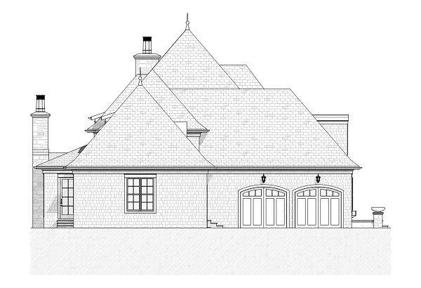 Home Plan Left Elevation of this 5-Bedroom,4427 Sq Ft Plan -168-1024