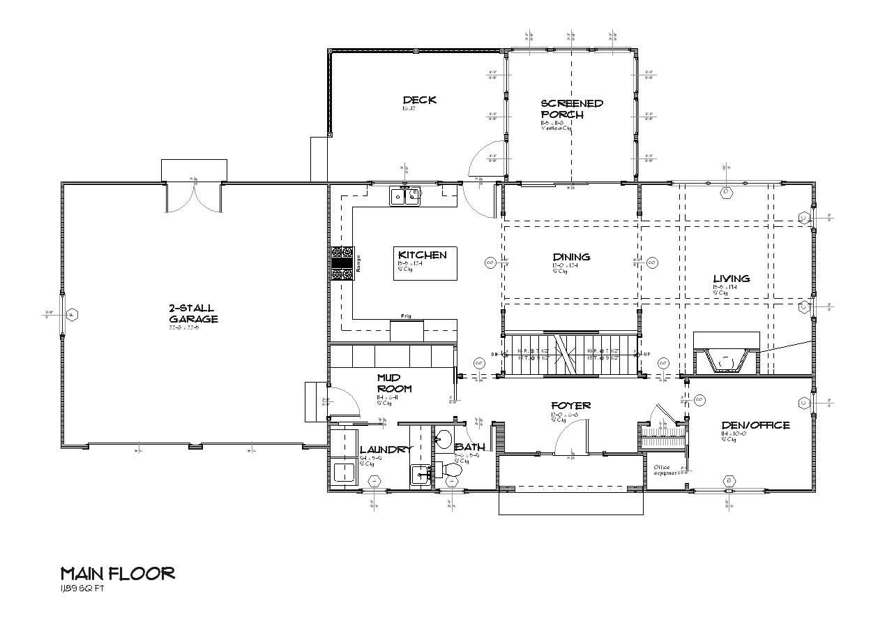 Floor Plan First Story of European Plan #168-1025