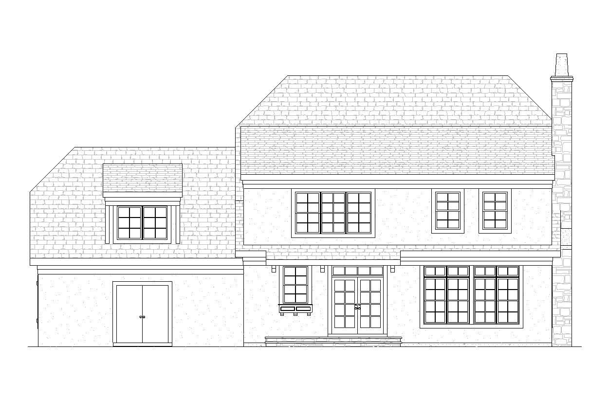 Home Plan Rear Elevation of this 3-Bedroom,2862 Sq Ft Plan -168-1030