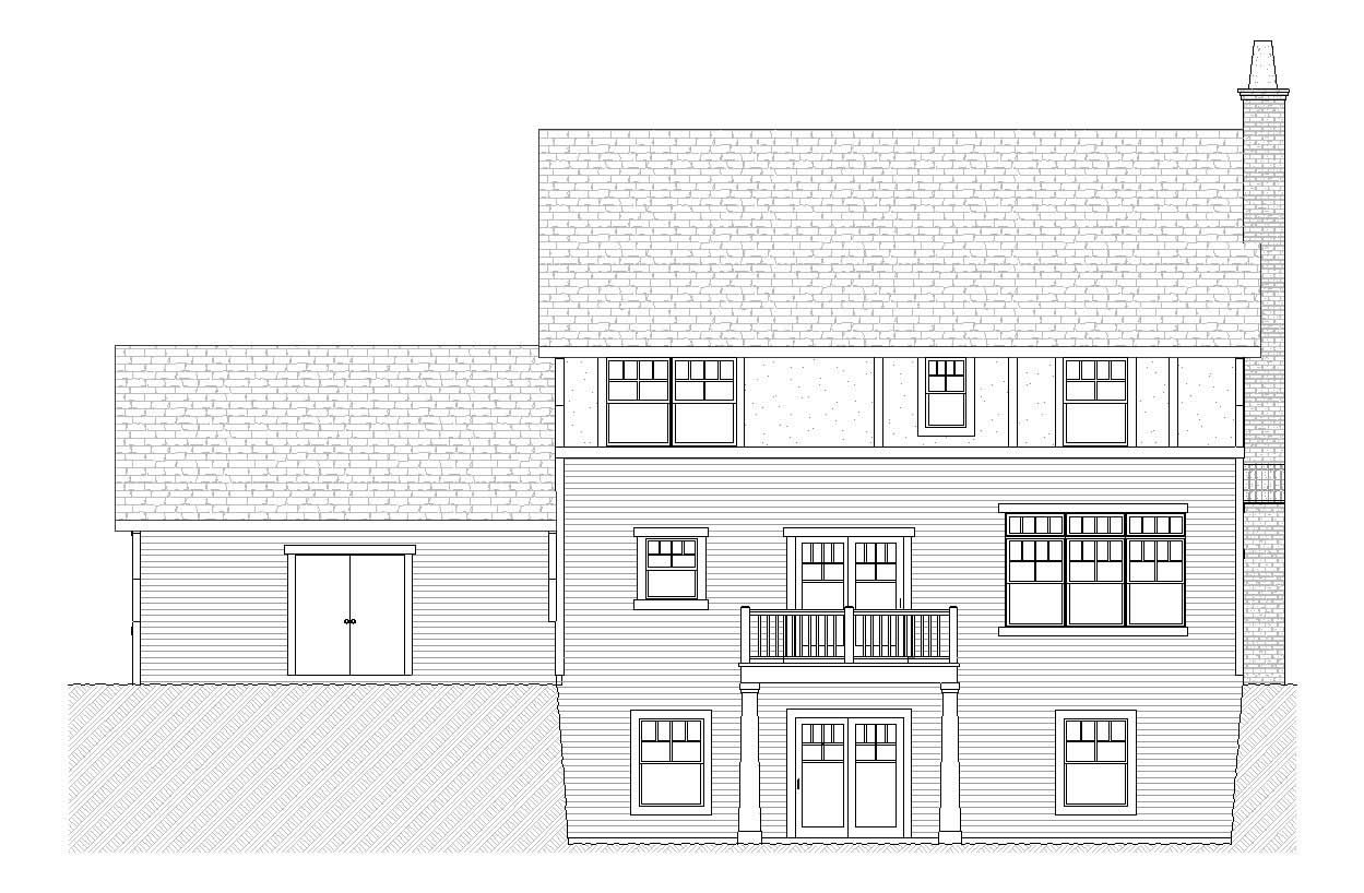 Home Plan Rear Elevation of this 3-Bedroom,2294 Sq Ft Plan -168-1039
