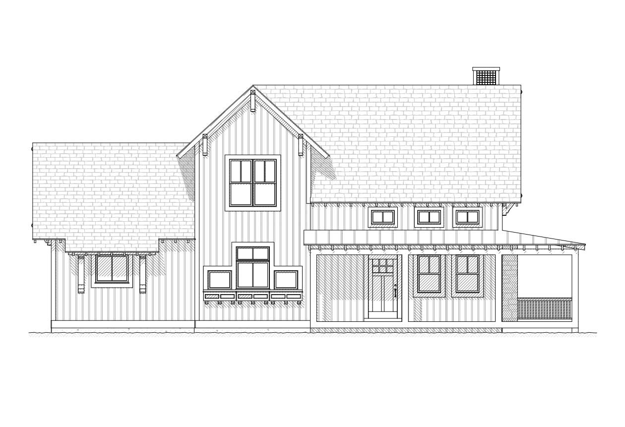 Home Plan Front Elevation of this 4-Bedroom,1681 Sq Ft Plan -168-1044