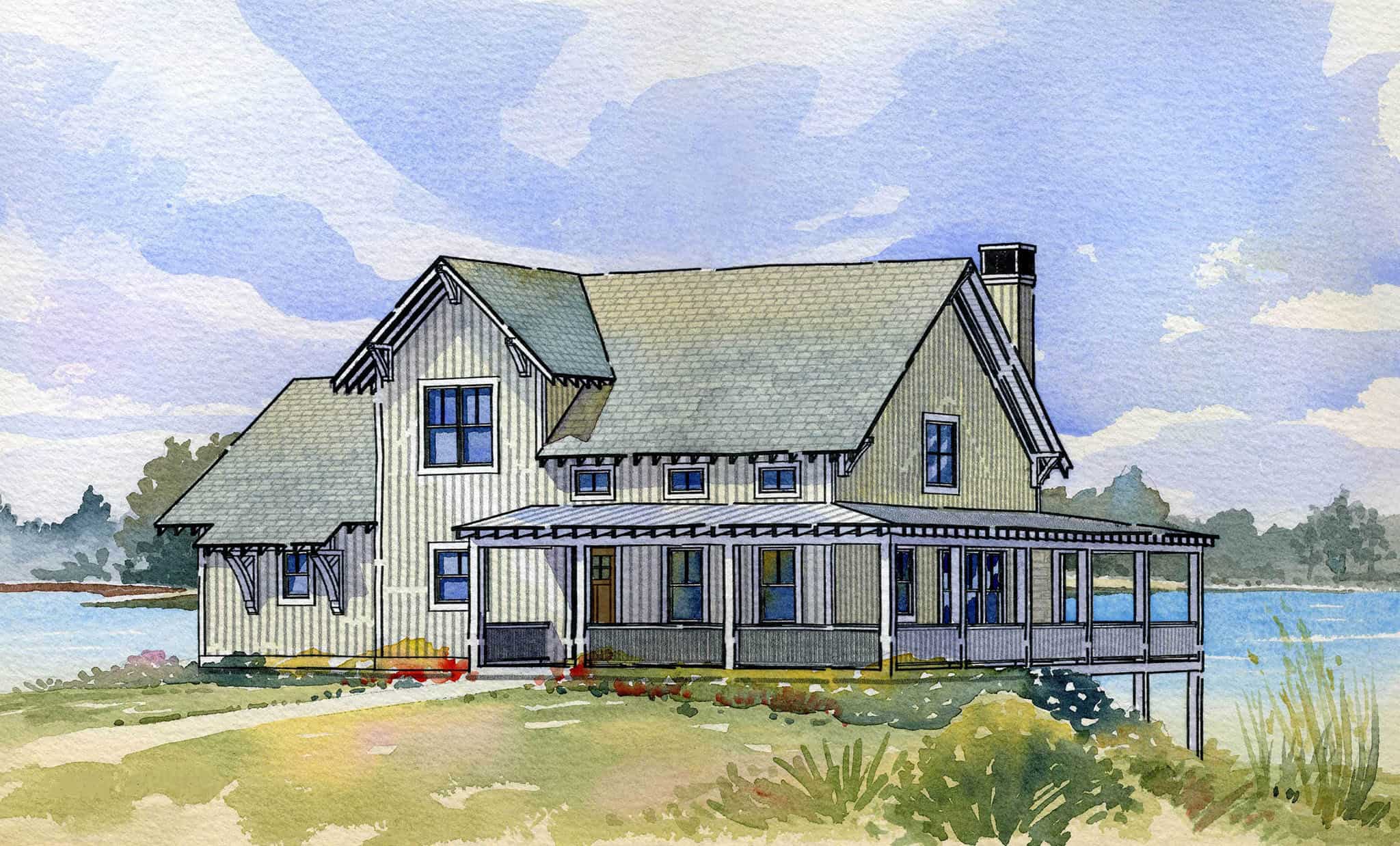 Front View of this 4-Bedroom,2798 Sq Ft Plan -168-1044