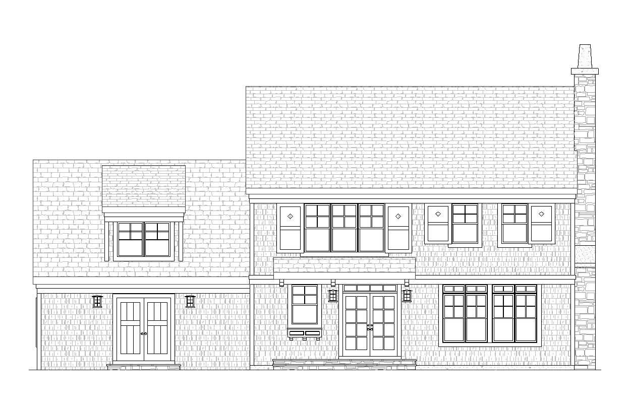 Home Plan Rear Elevation of this 3-Bedroom,2758 Sq Ft Plan -168-1046