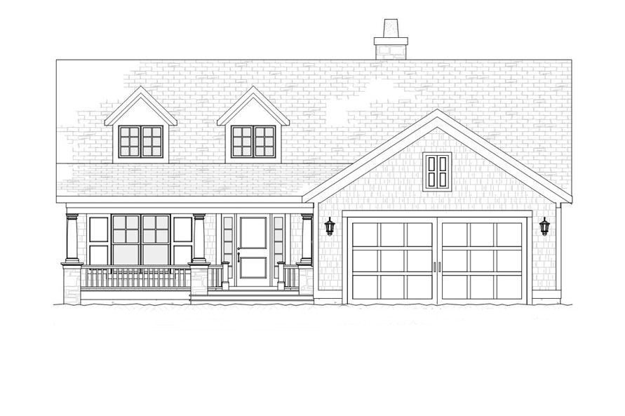 Home Plan Front Elevation of this 3-Bedroom,2411 Sq Ft Plan -168-1052