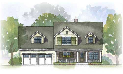 This is an artist's rendering of these great Country Homeplans.