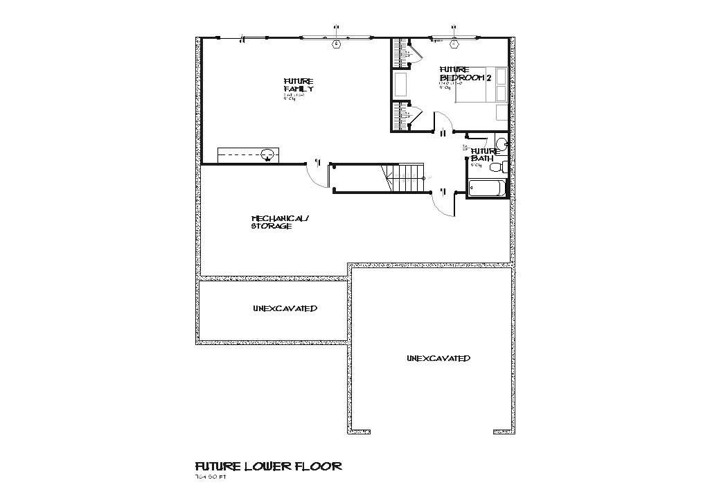 Floor Plan Basement of Craftsman Plan #168-1060