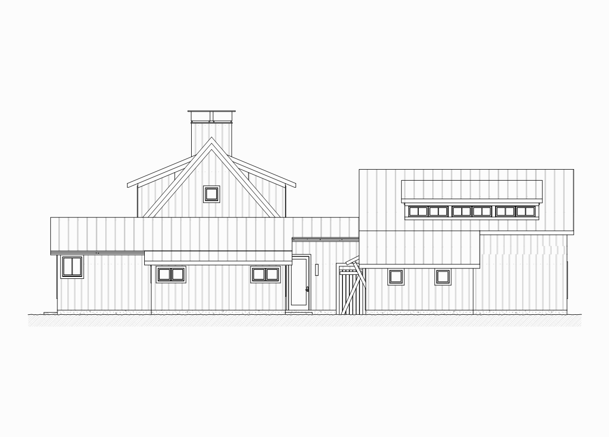 Home Plan Left Elevation of this 3-Bedroom,2218 Sq Ft Plan -168-1065