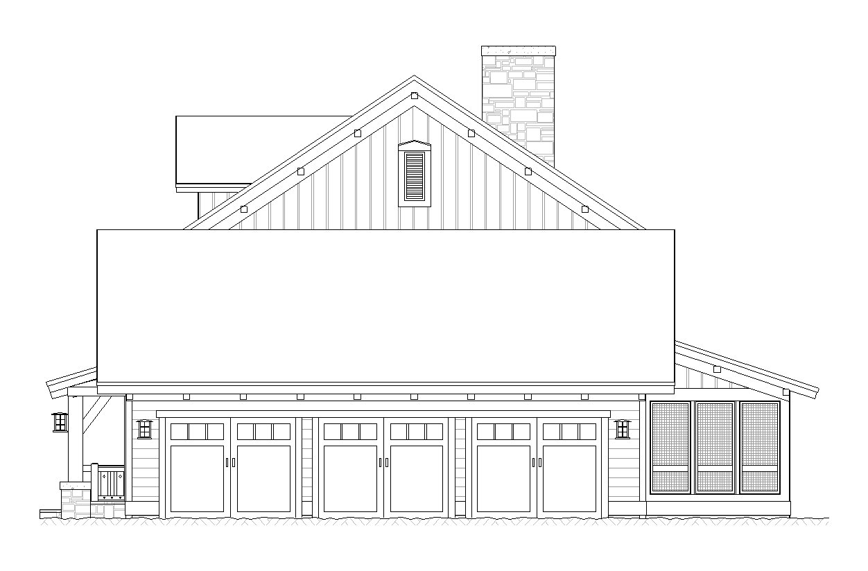 Home Plan Right Elevation of this 3-Bedroom,2456 Sq Ft Plan -168-1069