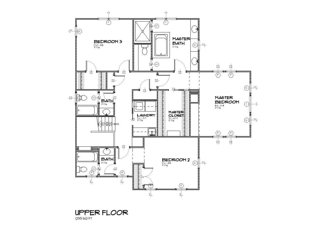 Floor Plan Second Story of Prairie Plan #168-1074