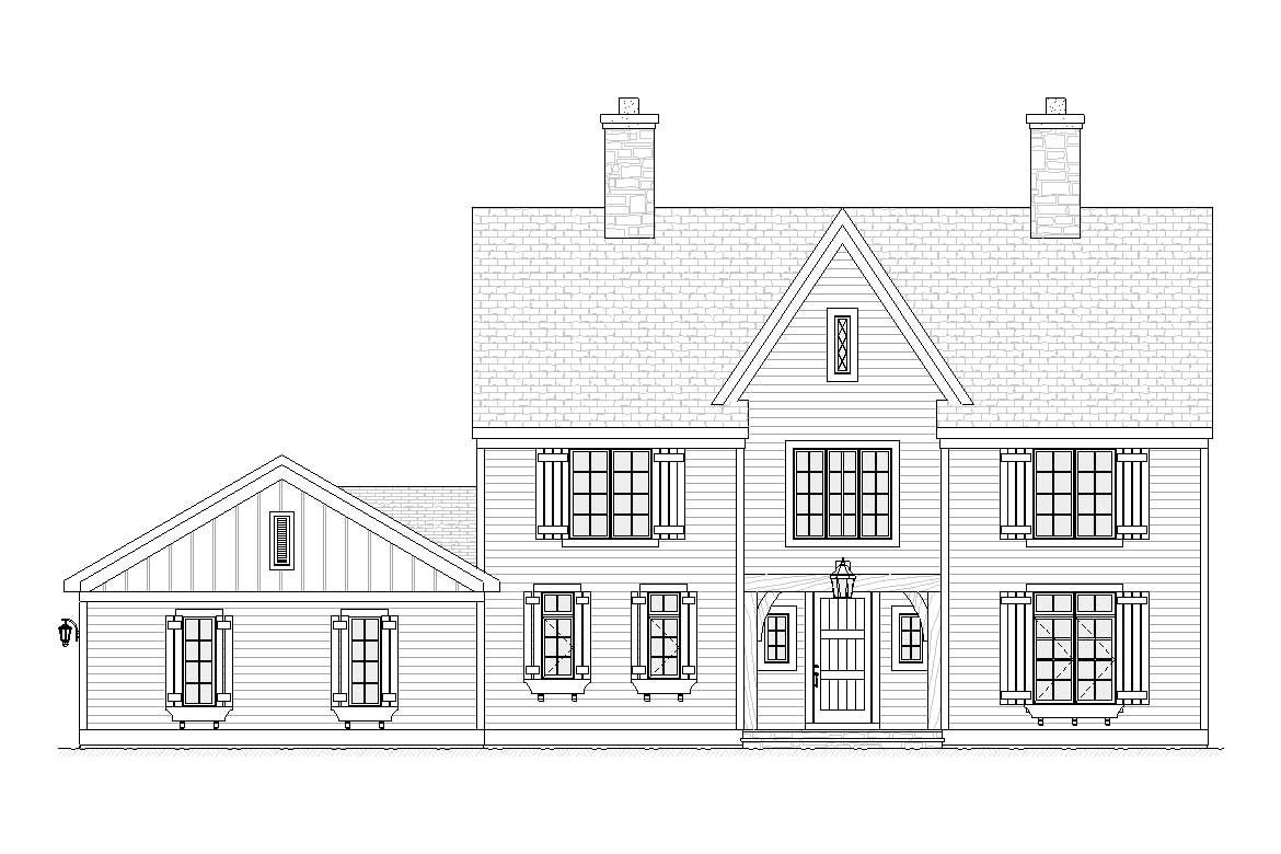 Home Plan Front Elevation of this 4-Bedroom,2810 Sq Ft Plan -168-1079