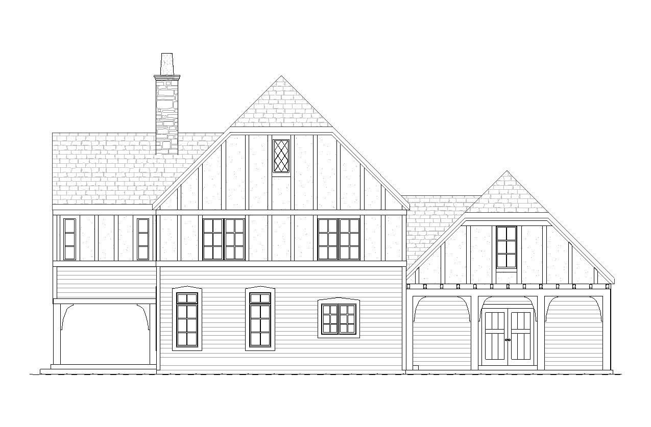 Home Plan Rear Elevation of this 3-Bedroom,2412 Sq Ft Plan -168-1080