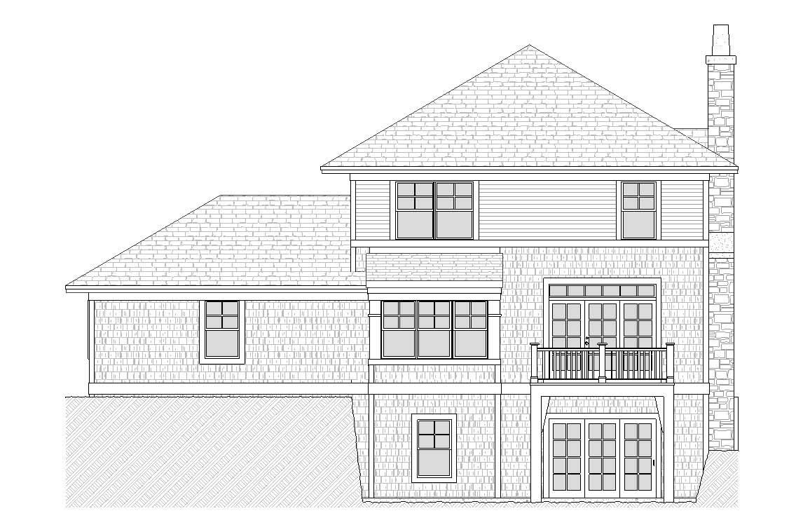 Home Plan Rear Elevation of this 3-Bedroom,1810 Sq Ft Plan -168-1086