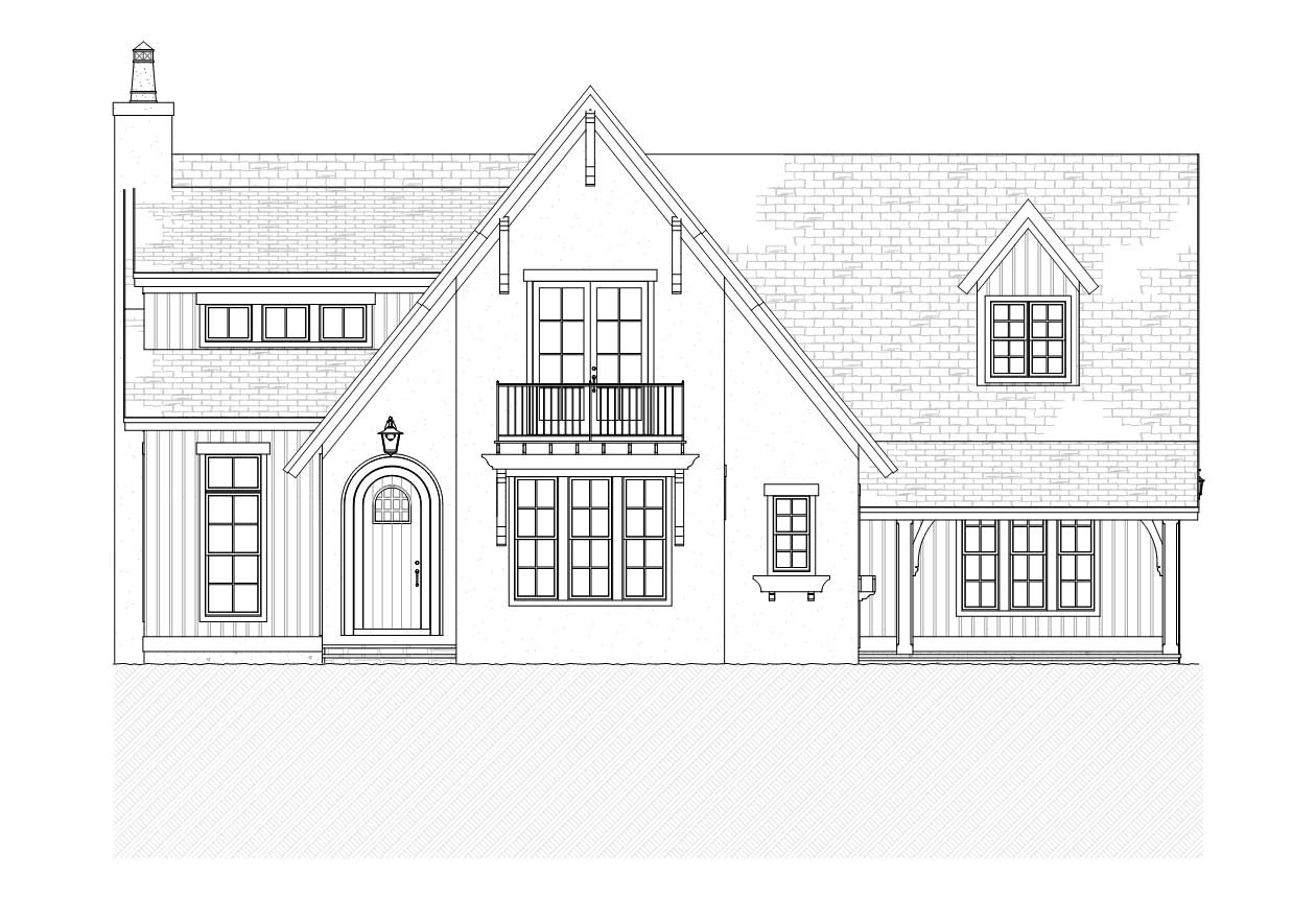 Home Plan Front Elevation of this 4-Bedroom,3086 Sq Ft Plan -168-1088