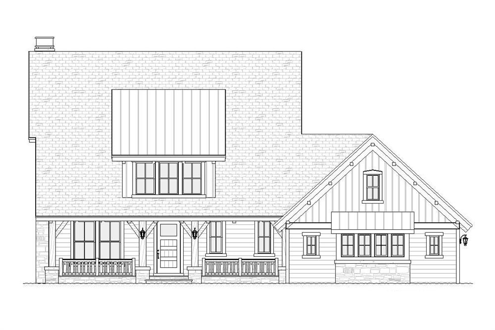 Home Plan Front Elevation of this 4-Bedroom,2968 Sq Ft Plan -168-1089