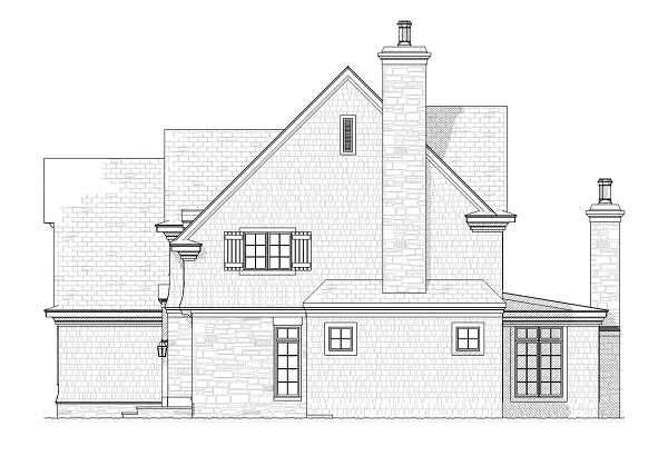 Home Plan Right Elevation of this 4-Bedroom,3790 Sq Ft Plan -168-1092