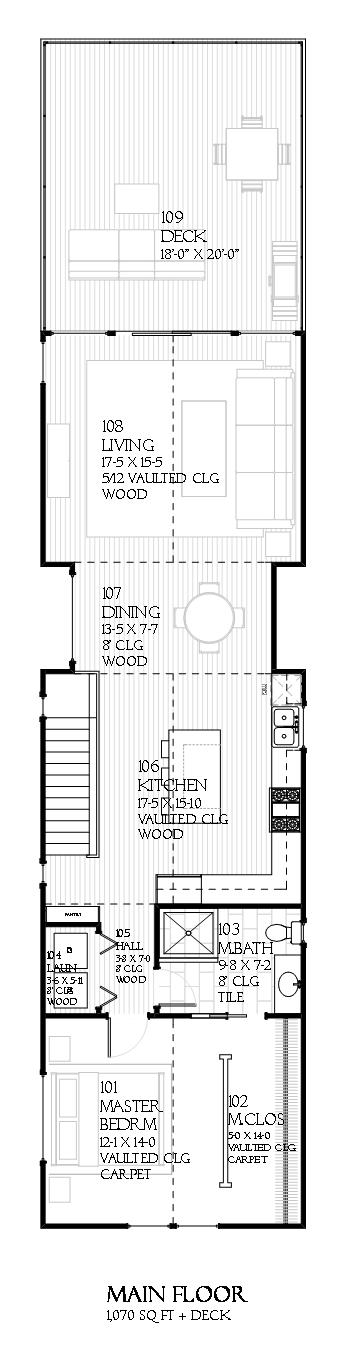 Floor Plan Second Story of Modern Plan #168-1102