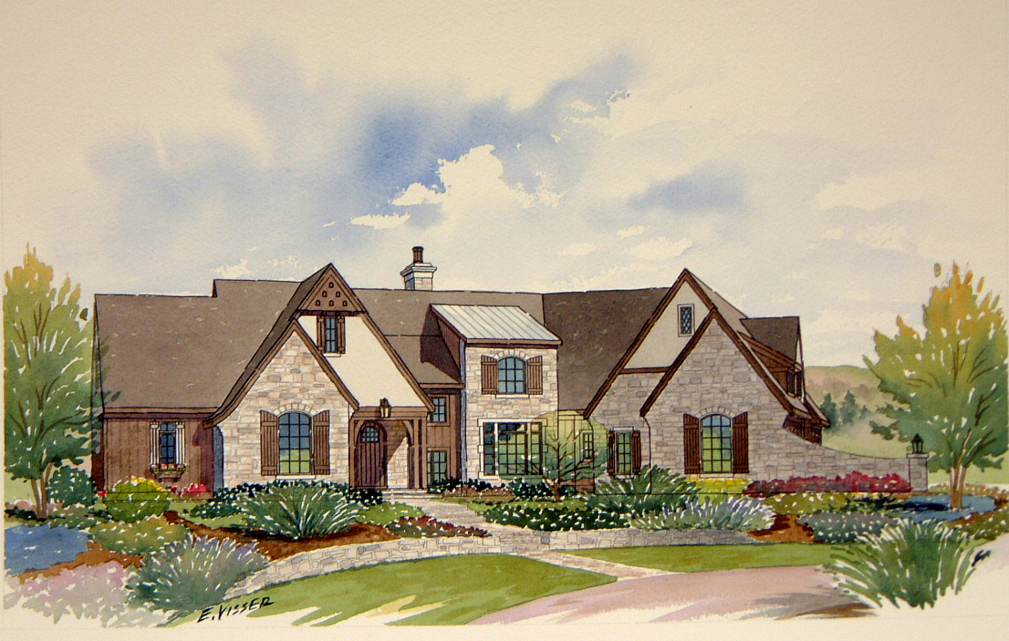 Front View of this 3-Bedroom, 3559 Sq Ft Plan - 168-1104