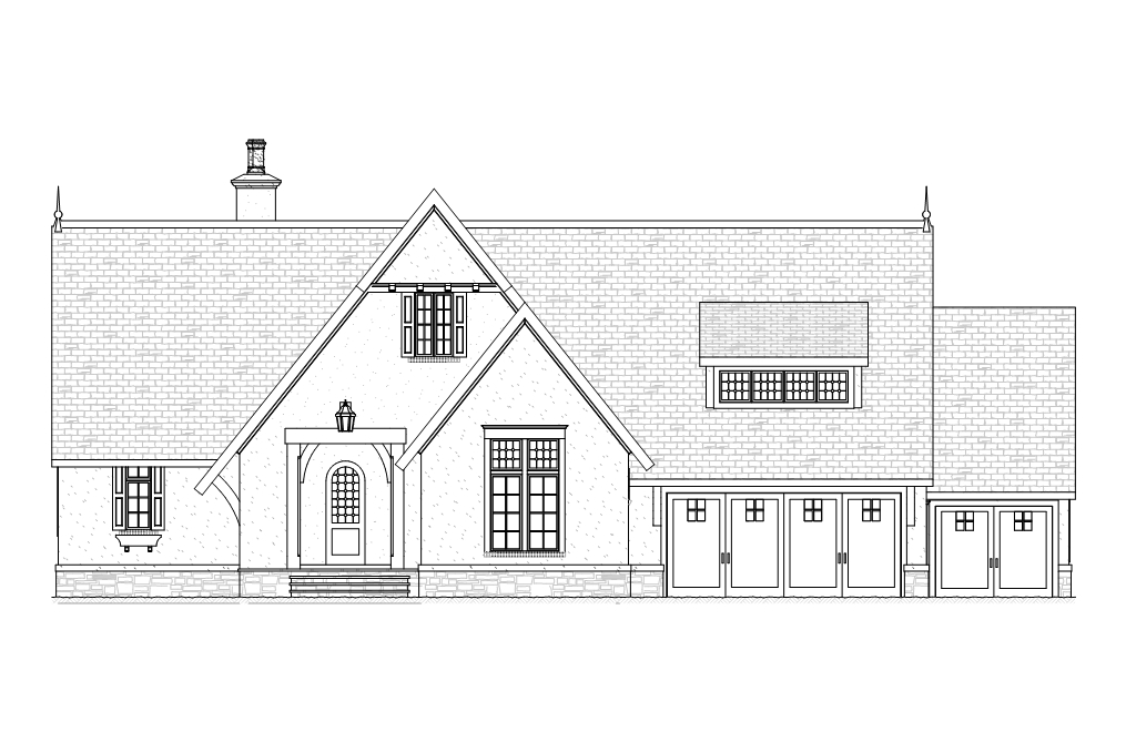 Home Plan Front Elevation of this 4-Bedroom,3397 Sq Ft Plan -168-1107