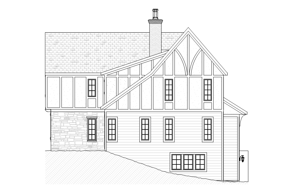 Home Plan Right Elevation of this 4-Bedroom,3277 Sq Ft Plan -168-1108