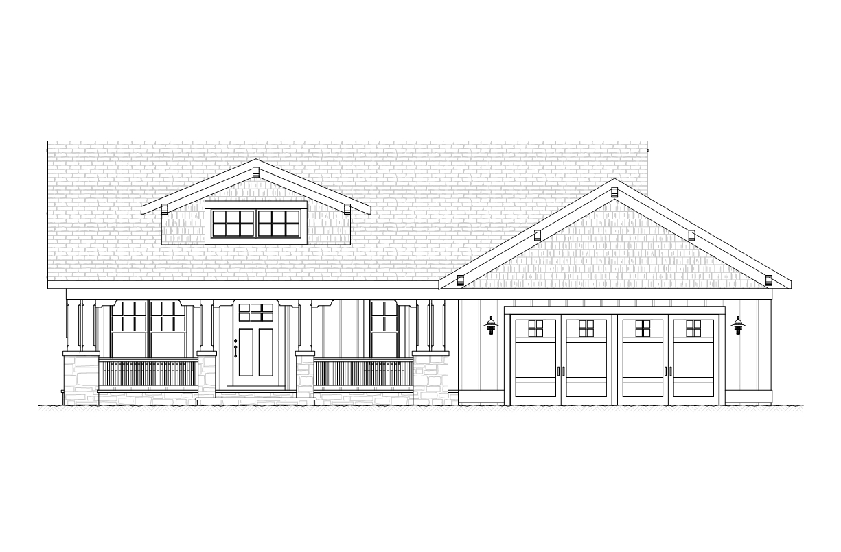 Home Plan Front Elevation of this 3-Bedroom,2363 Sq Ft Plan -168-1109