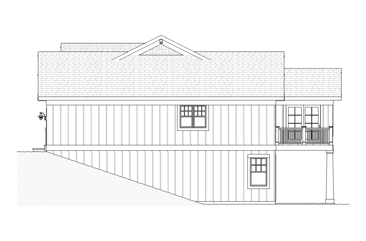 Home Plan Right Elevation of this 3-Bedroom,2363 Sq Ft Plan -168-1109