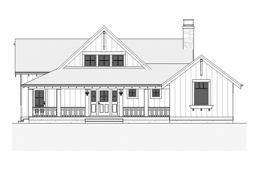Home Plan Front Elevation of this 3-Bedroom,2597 Sq Ft Plan -168-1110