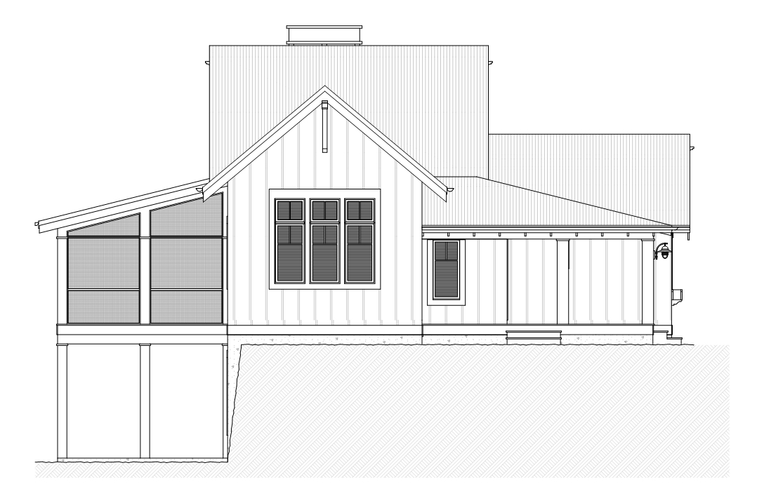 Home Plan Left Elevation of this 3-Bedroom,2597 Sq Ft Plan -168-1110