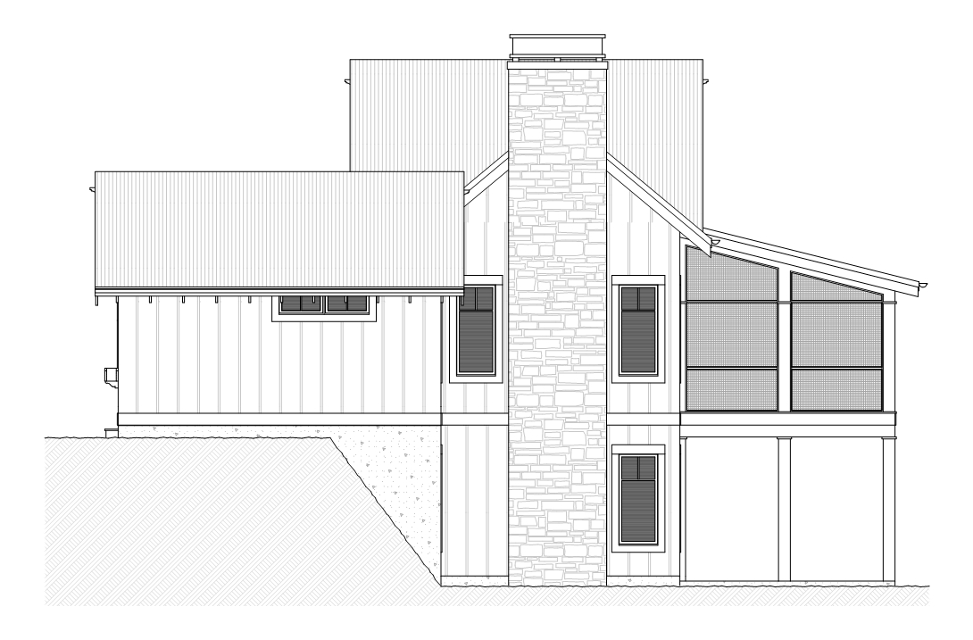 Home Plan Right Elevation of this 3-Bedroom,2597 Sq Ft Plan -168-1110