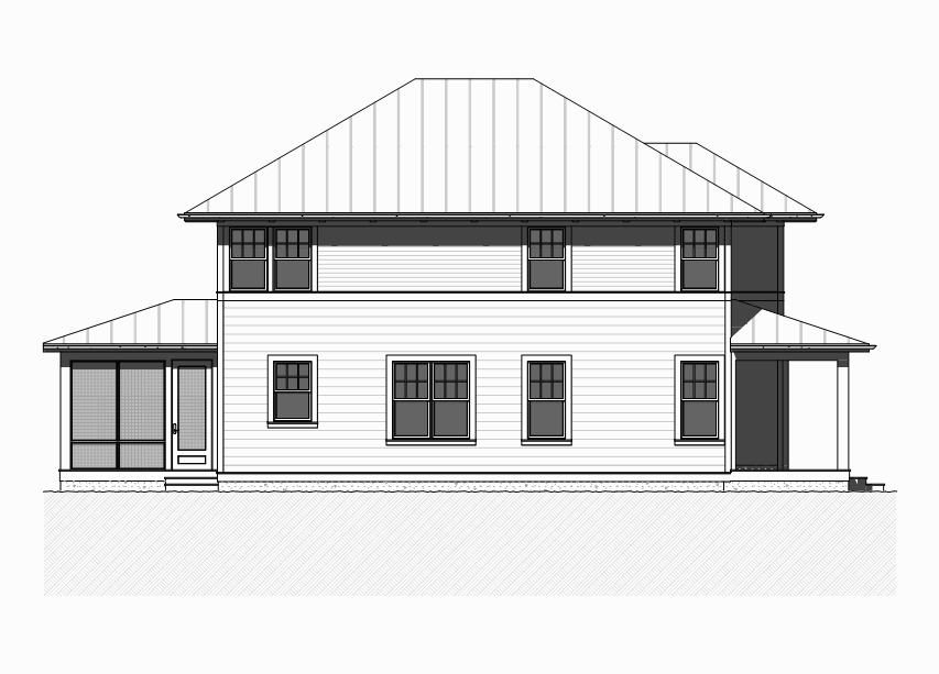 Home Plan Left Elevation of this 4-Bedroom,2401 Sq Ft Plan -168-1113