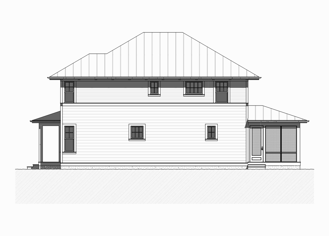 Home Plan Right Elevation of this 4-Bedroom,2401 Sq Ft Plan -168-1113