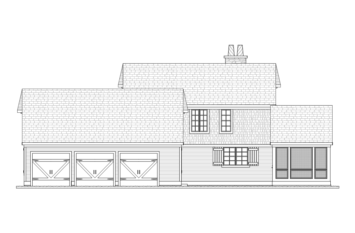 Home Plan Right Elevation of this 3-Bedroom,2368 Sq Ft Plan -168-1114