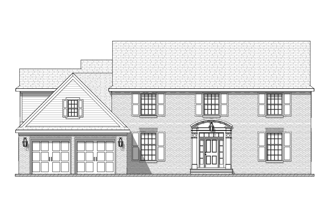 Home Plan Front Elevation of this 4-Bedroom,3400 Sq Ft Plan -168-1115