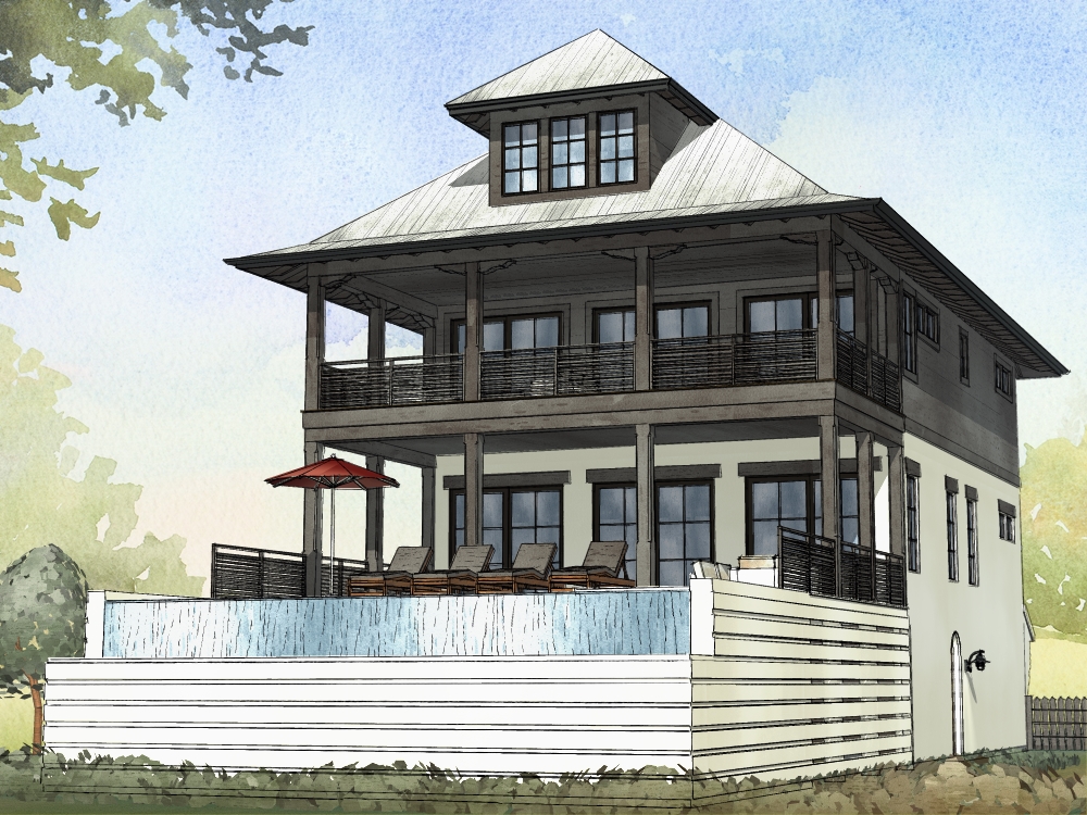 Rear View of this 4-Bedroom, 2810 Sq Ft Plan - 168-1117