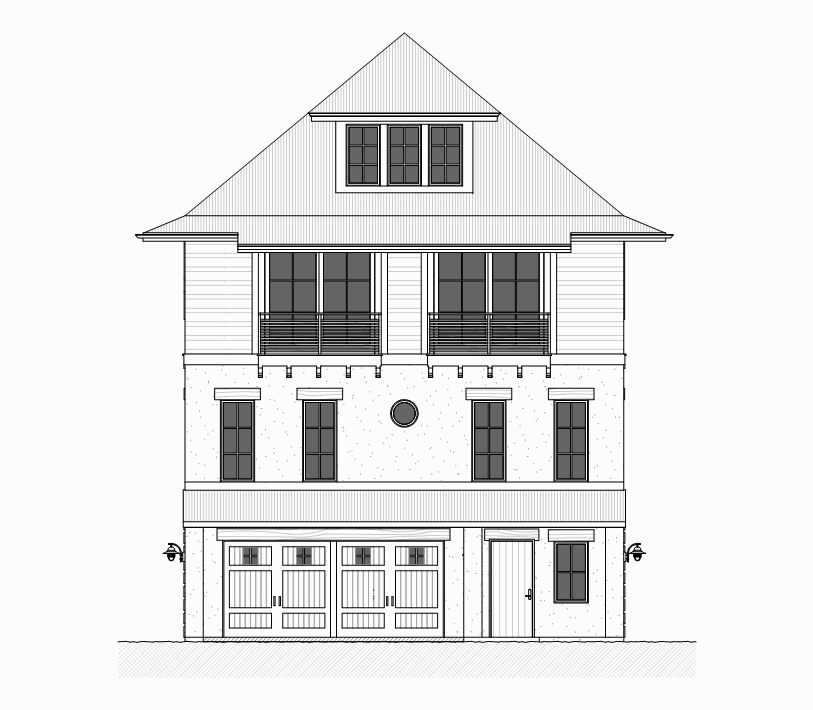 Home Plan Front Elevation of this 4-Bedroom,2810 Sq Ft Plan -168-1117
