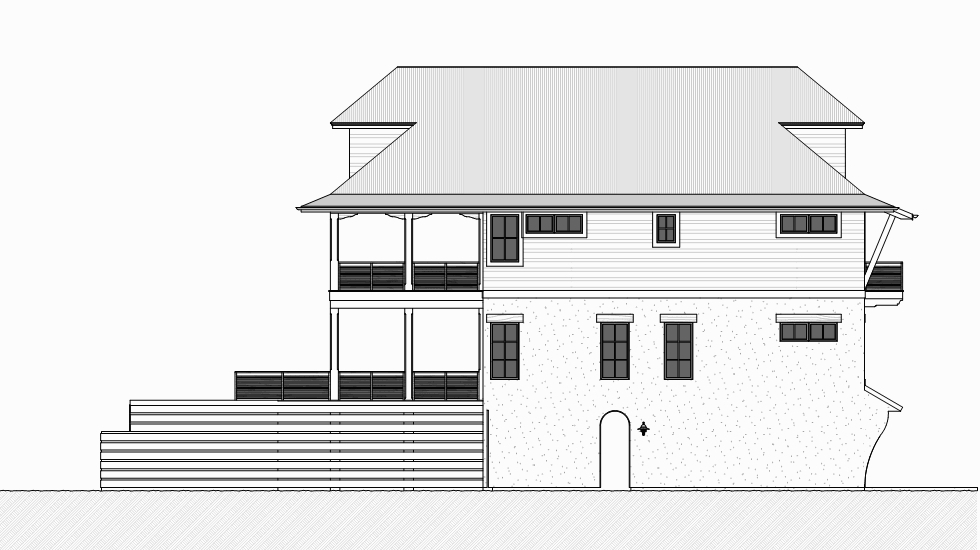 Home Plan Left Elevation of this 4-Bedroom,2810 Sq Ft Plan -168-1117