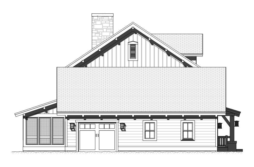Home Plan Left Elevation of this 3-Bedroom,2456 Sq Ft Plan -168-1118